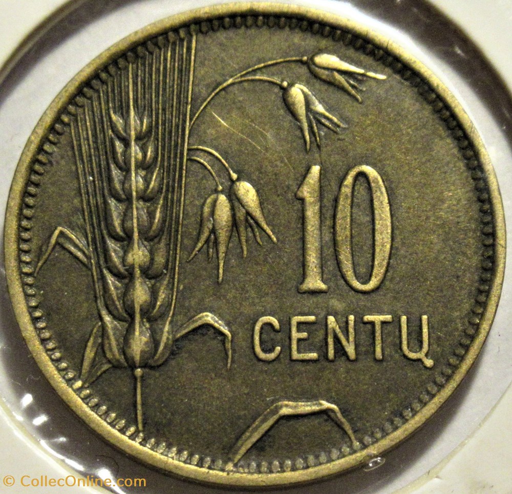 Lithuania, Republic of - 10 Centų 1925 monnaies monde lituanie lithuania republic of 10 centu 1925