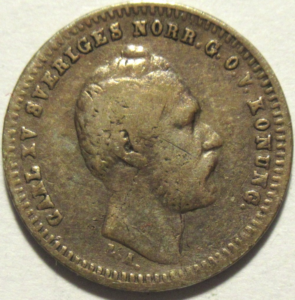 Carl XV of Sweden - 10 Öre 1865 monnaies monde suede carl xv of sweden 10 ore 1865