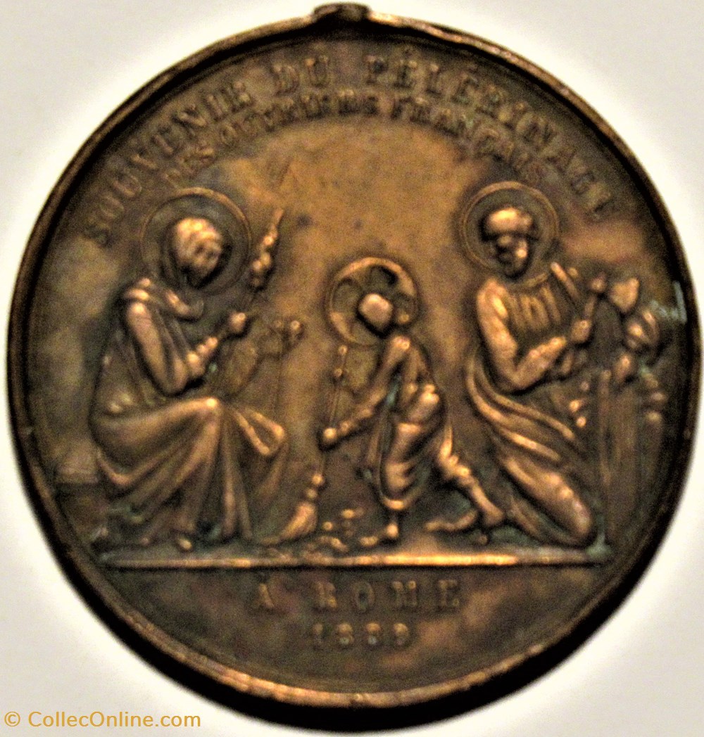 medailles religieuses leon xiii medaille 1889 pelerinage des ouvriers francais