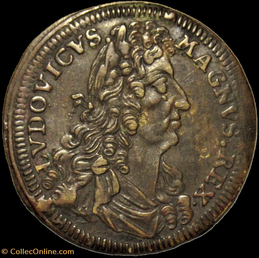 c.1710, Louis XIV - Rechenpfennig par Johann Weidinger monnaies paranumismatique jetons poids c 1710 louis xiv rechenpfennig par johann weidinger