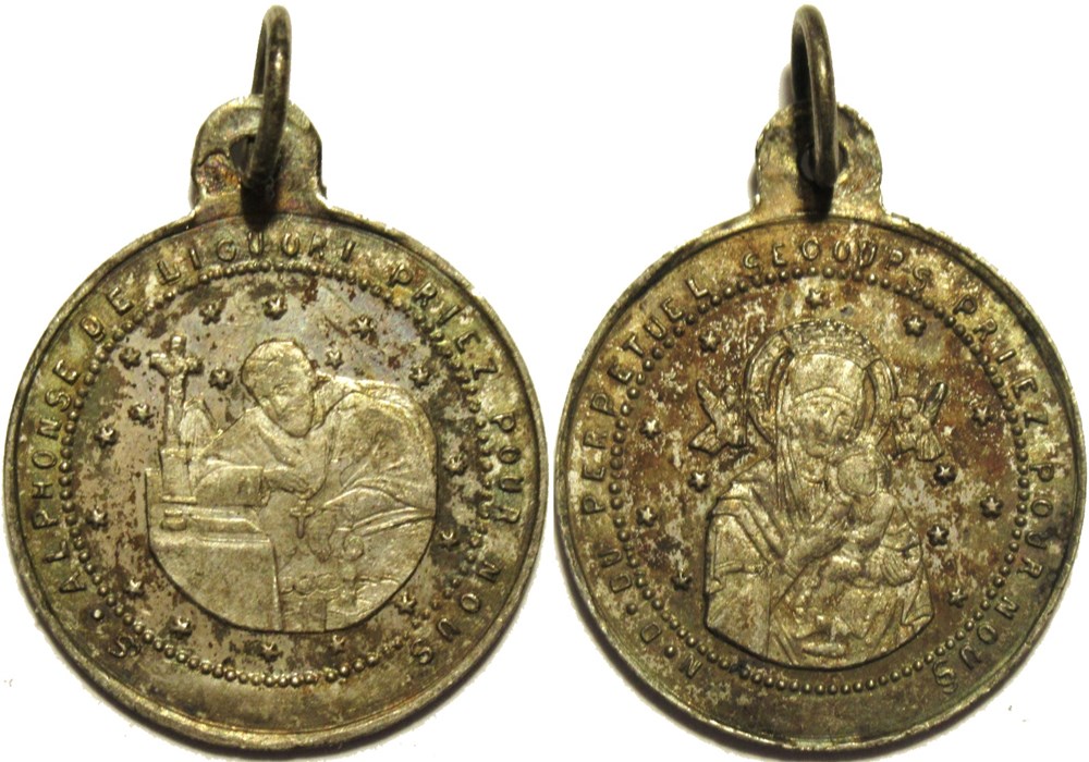 patrimoine religieux objets cultes s alphonse de liguori medaillion xxe