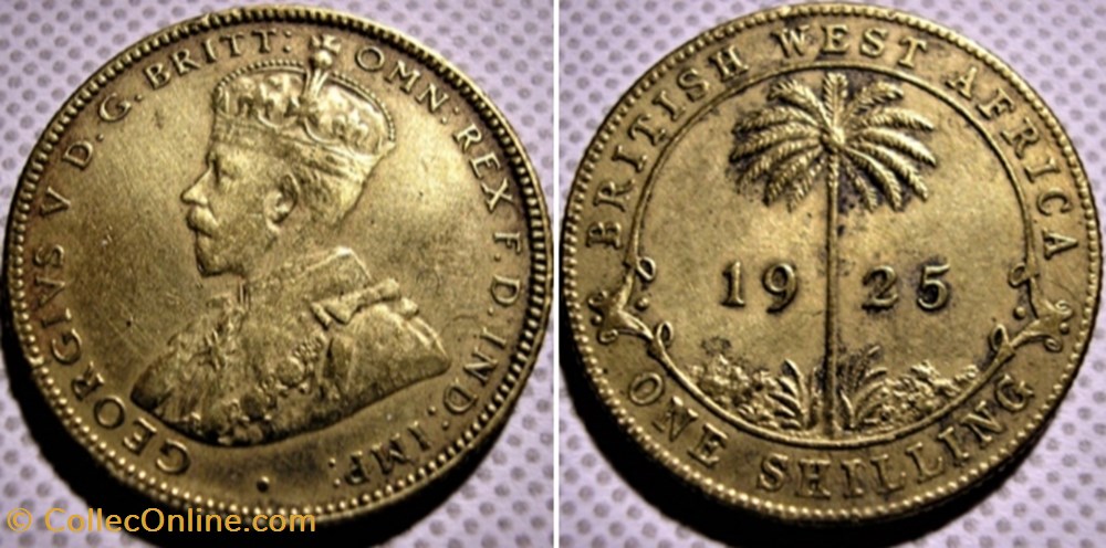 George V - 1 Shilling 1925 - West Africa monnaies monde nigeria george v 1 shilling 1925 west africa
