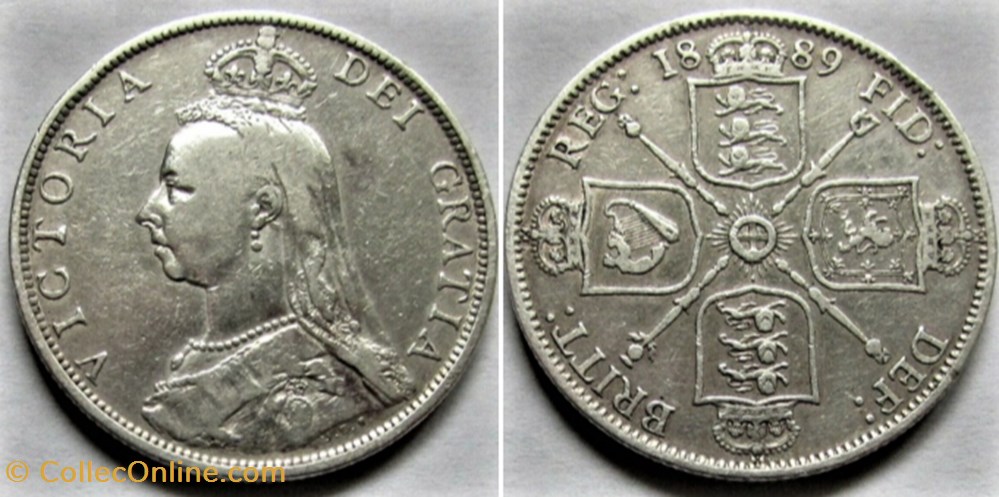 monnaies monde royaume uni victoria jubilee one florin 1889 kingdom of great britain