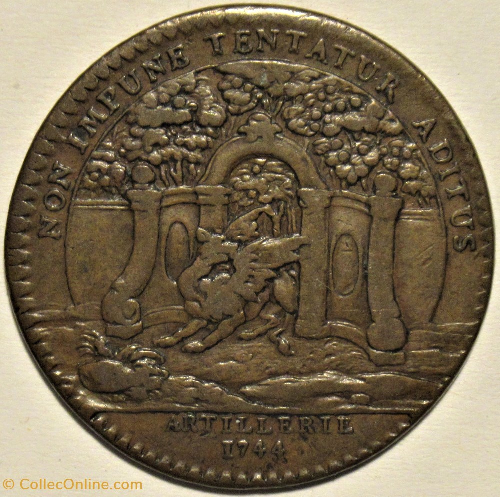 Louis-Charles de Bourbon - 1744 Jeton, grand maître de l'artillerie monnaies paranumismatique jetons poids louis charles de bourbon 1744 jeton grand maitre de artillerie