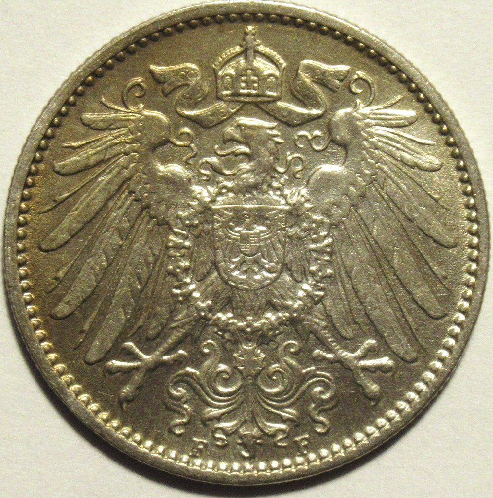 Wilhelm II - 1 Mark 1914, Stuttgart - German Empire monnaies monde allemagne wilhelm ii 1 mark 1914 stuttgart german empire