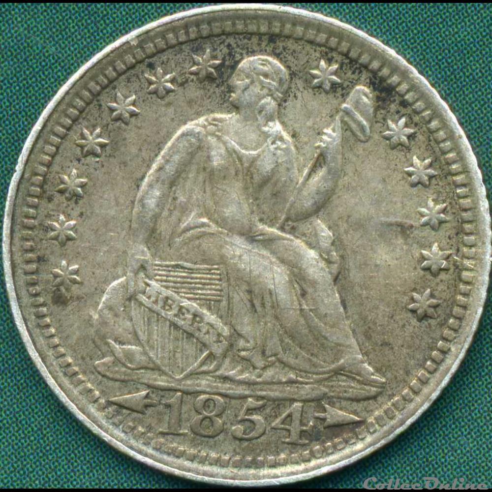 ←1854→ Half Dime monnaies monde etats unis 1854 half dime