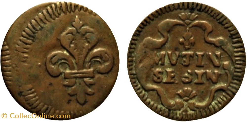 Ducato di Modena - Sesino ou Sésin - Louis XIV de France (1704-1705) monnaies monde italie ducato di modena sesino ou sesin louis xiv de france 1704 1705