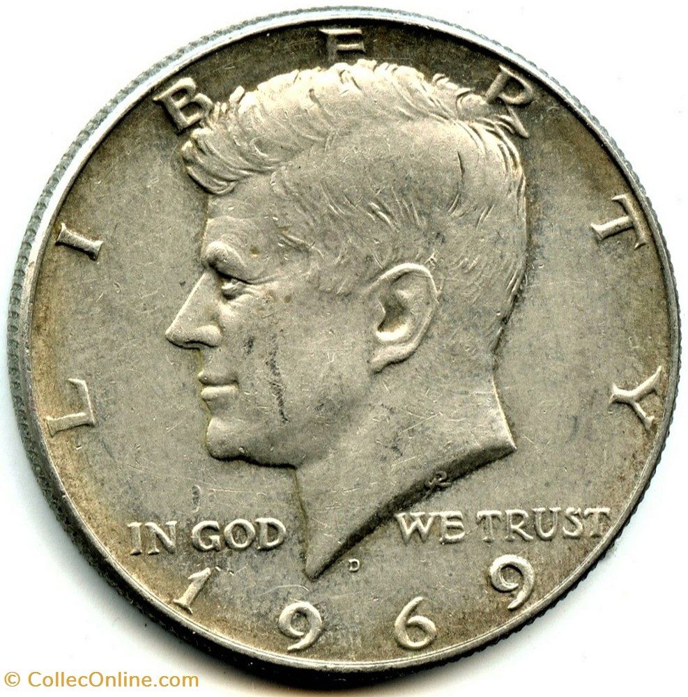 monnaie monde etat uni 1969 denver half dollar