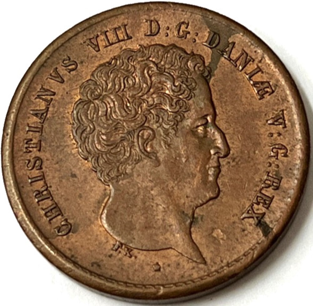 Christian VIII Denmark - 1 Rigsbankskilling 1842 Altona monnaies monde danemark christian viii denmark 1 rigsbankskilling 1842 altona