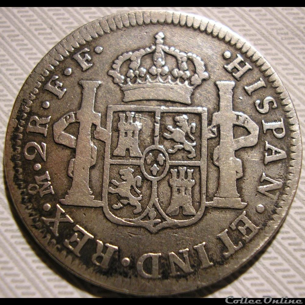monnaies monde mexique mexico 2 reales 1780 mexico colonial carlos iii de espana