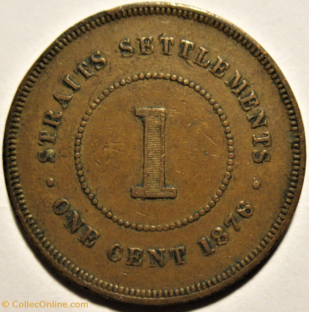 Victoria - One Cent 1876 - Straits Settlements, Malaysia monnaies monde malaisie victoria one cent 1876 straits settlements malaysia