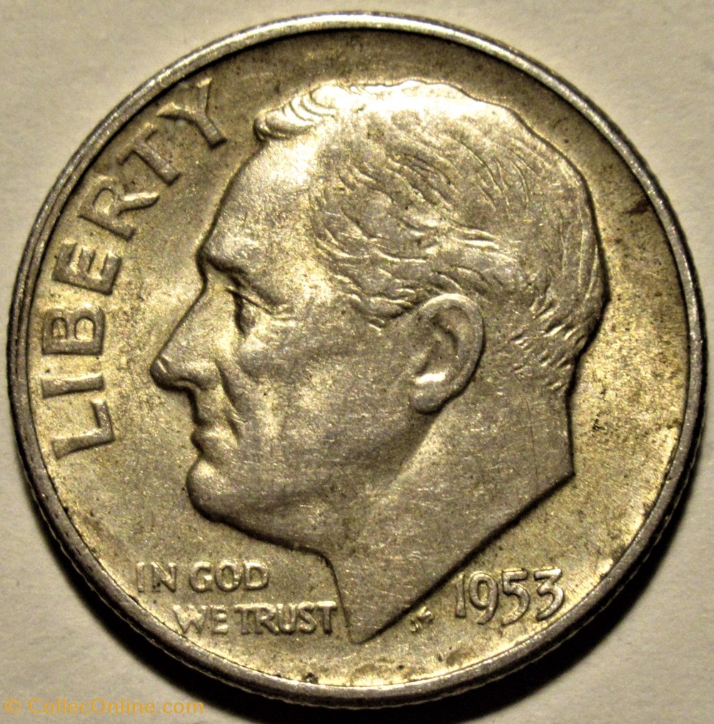 1953 San Francisco Dime monnaies monde etats unis 1953 san francisco dime
