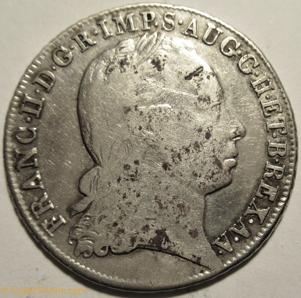 1796 Ducato di Milano 30 Soldi - Franz II d'Asburgo (Austria) 2 monnaies europe medievale duche de 1796 ducato di milano 30 soldi franz ii asburgo austria
