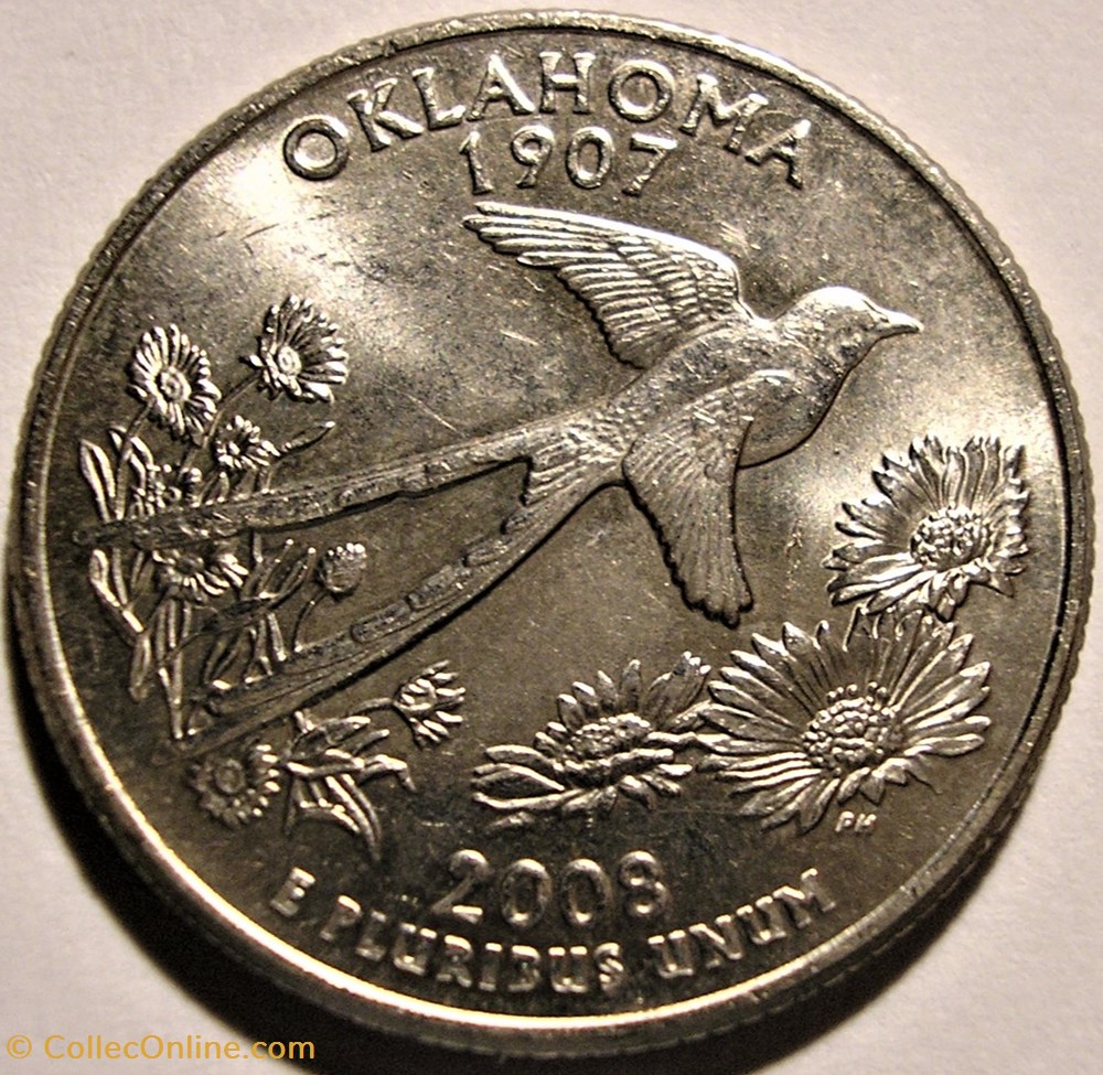 2008 D Quarter Dollar - Oklahoma State monnaie monde etat uni 2008 d quarter dollar oklahoma state