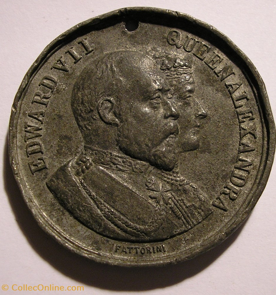 Edward VII & Alexandra - 1902 Coronation, Bradford Medal - UK (ex.2) 2 medaille royaume uni edward vii alexandra 1902 coronation bradford medal uk ex 2