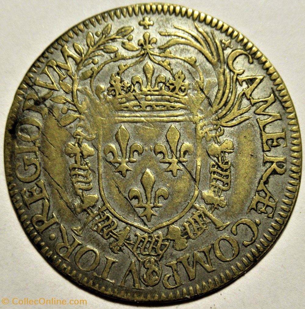 Charles IX - Jeton, Chambre des Comptes du Roi, 1570 2 monnaies paranumismatique jetons poids charles ix jeton chambre des comptes du roi 1570