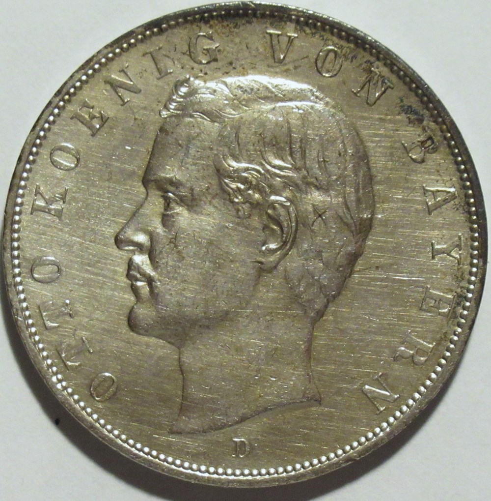 Otto - 3 Mark 1908 - Kingdom of Bavaria monnaies europe medievale saint empire romain germanique otto 3 mark 1908 kingdom of bavaria