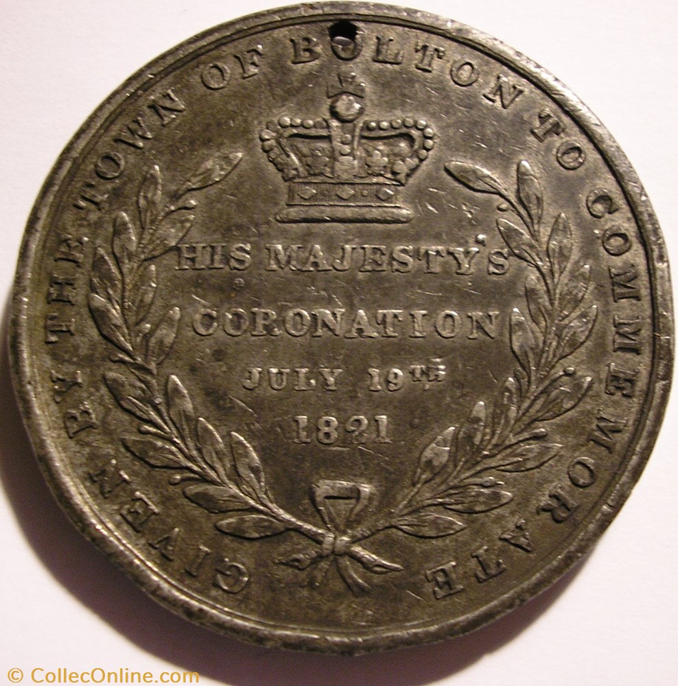 George IV - Coronation Medal 1821 - Manchester, Great Britain 3 medaille royaume uni george iv coronation medal 1821 manchester great britain
