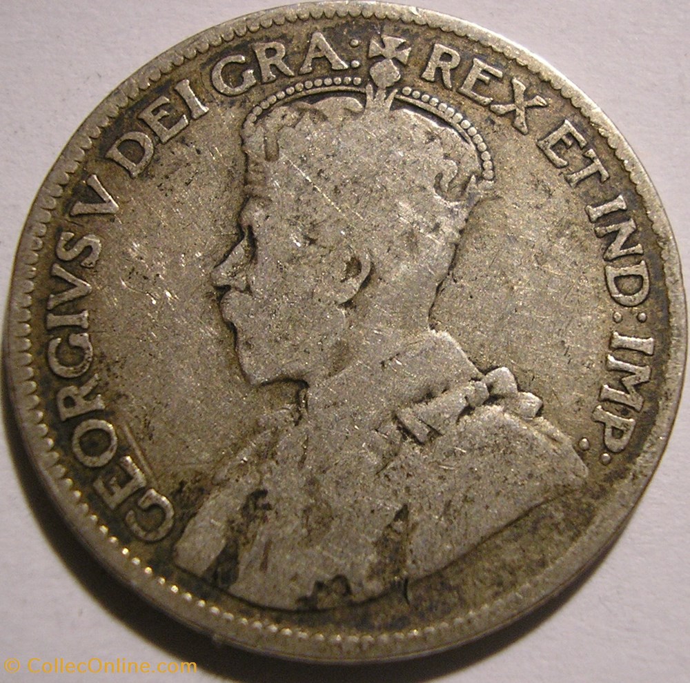 George V - 25 Cents 1917 monnaies monde canada george v 25 cents 1917