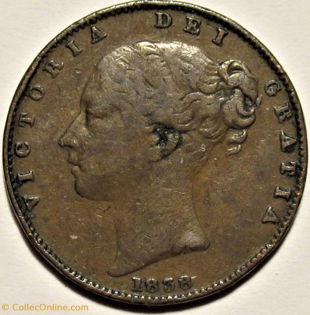 Victoria - One Farthing 1838 - Kingdom of Great Britain monnaies monde royaume uni victoria one farthing 1838 kingdom of great britain