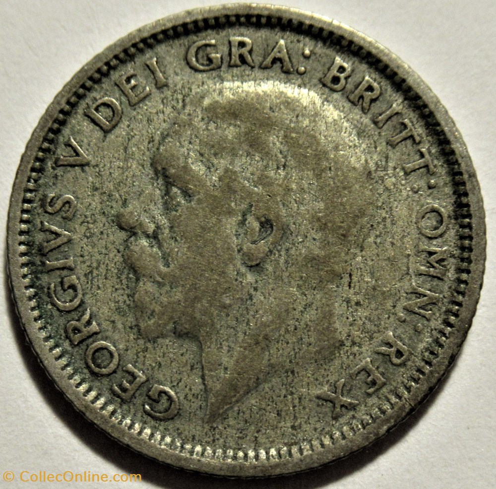 George V - 6 Pence 1926 - Great Britain 2 monnaies monde royaume uni george v 6 pence 1926 great britain