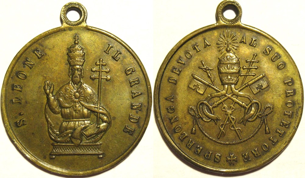 medailles religieuses pius ix san leon i medaglia sperlonga devota