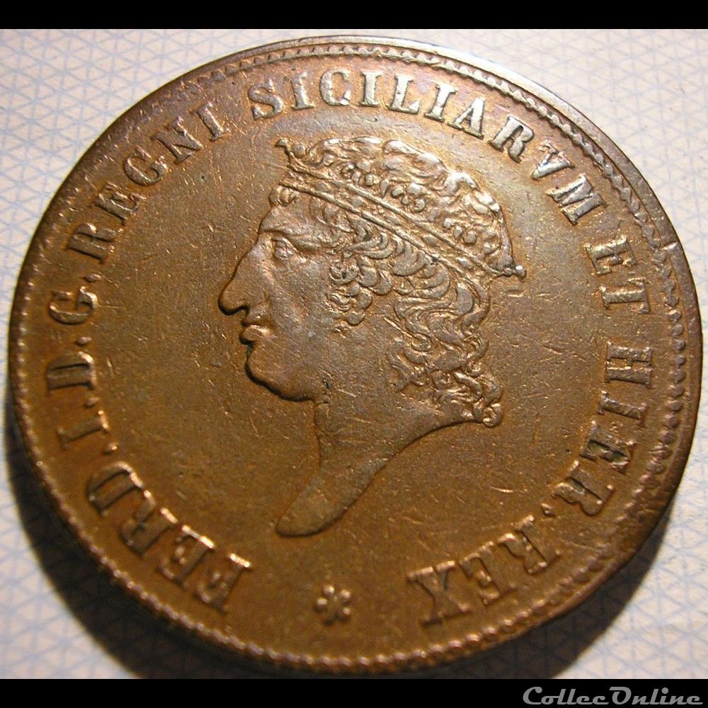 monnaie monde italie 1819 royaume des deux siciles 10 tornesi ferdinando ier de bourbon siciles