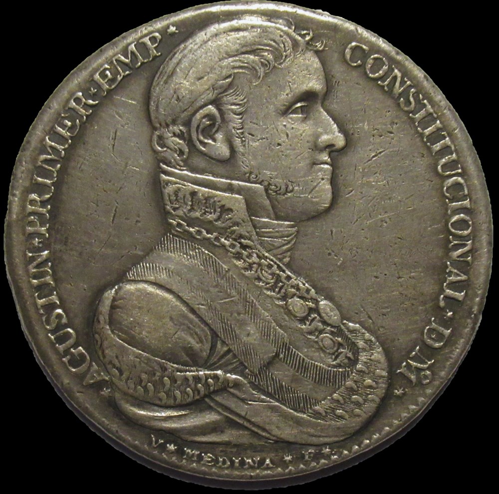 monnaies monde mexique mexico 8 reales 1822 proclamation medal of the emperor agustin iturbide i