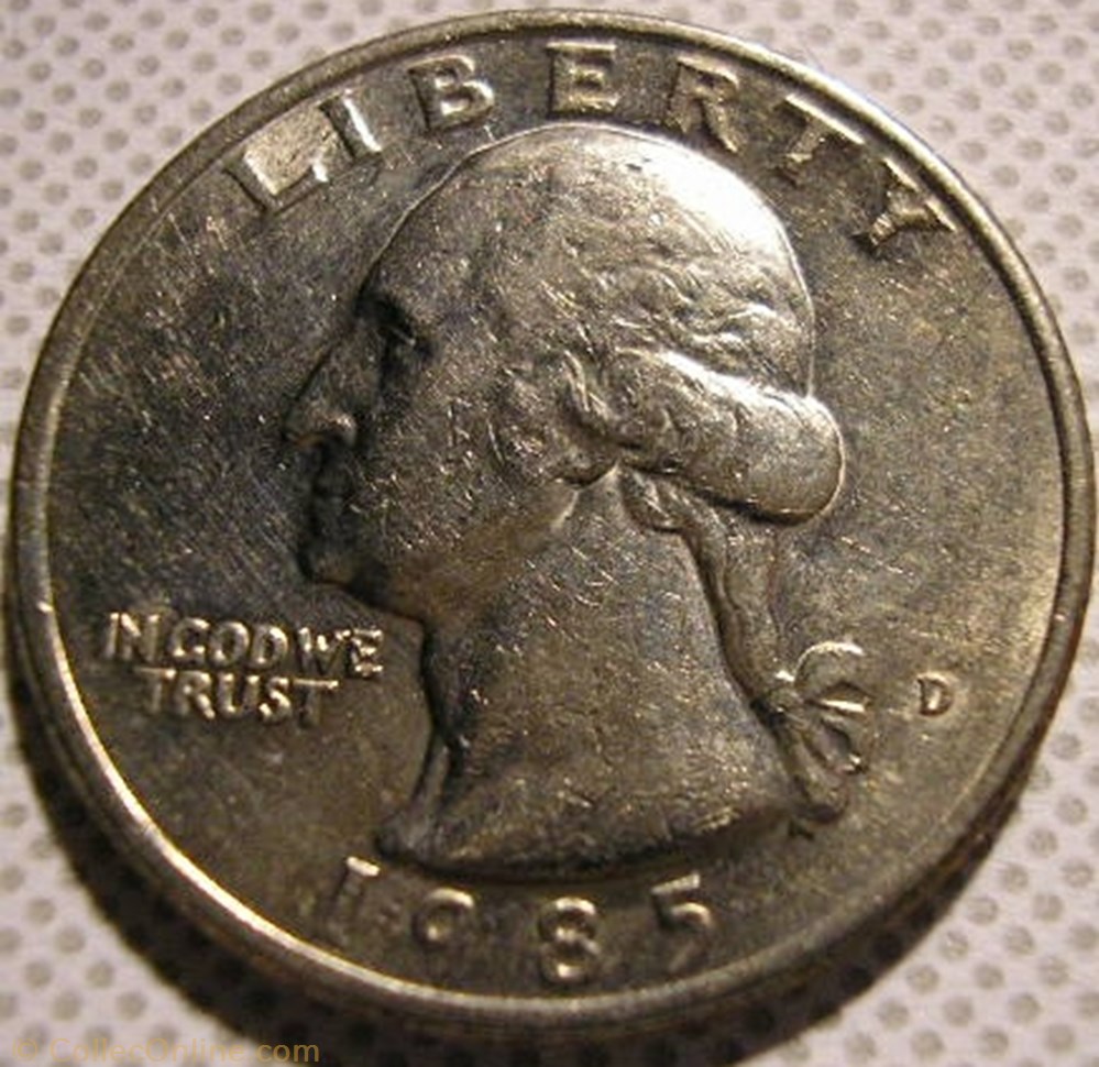 1985 Denver Quarter Dollar monnaie monde etat uni 1985 denver quarter dollar