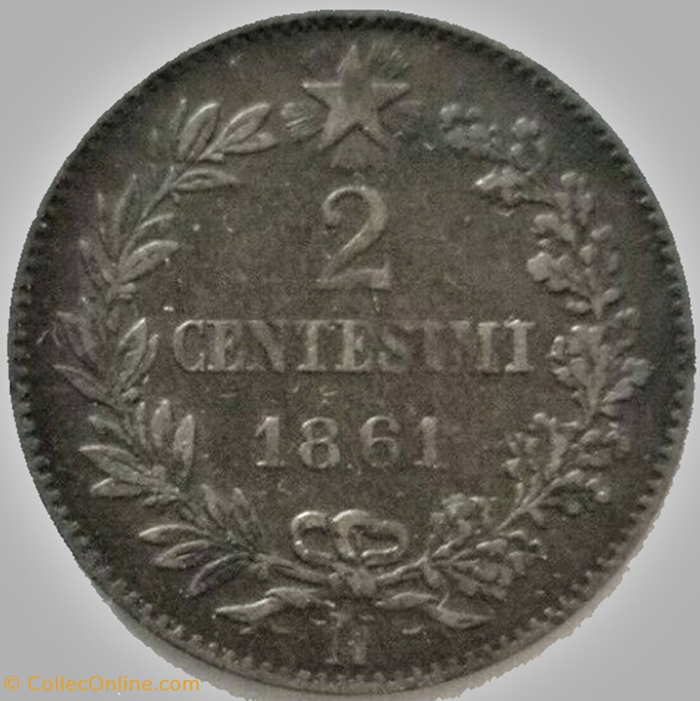 1861 Royaume d'Italie, 2 Centesimi, Napoli - Vittorio Emanuele II 3 monnaies monde 1861 royaume italie 2 centesimi napoli vittorio emanuele ii