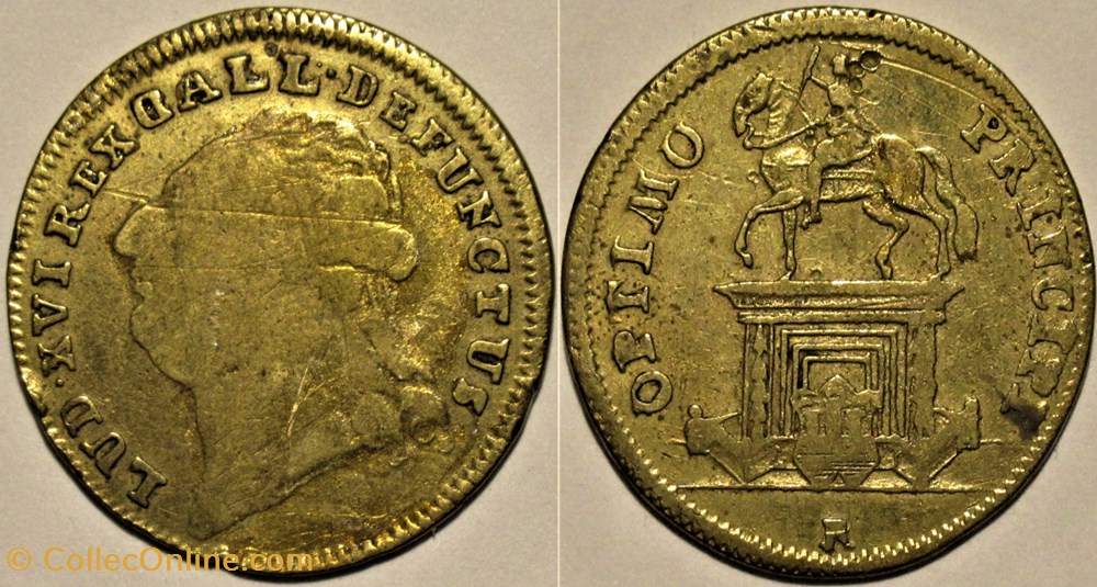 Louis XVI - c.1793, "Optimo Principi" - Jeton de Nuremberg par Reich monnaies paranumismatique jetons poids louis xvi c 1793 optimo principi jeton de nuremberg par reich