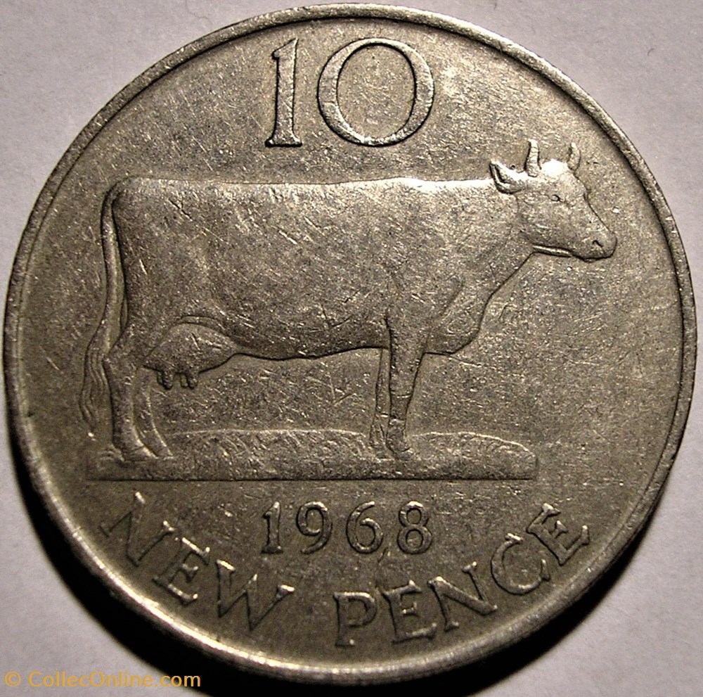 States of Guernsey - 10 New Pence 1968 monnaie monde ile de guernesey states of guernsey 10 new pence 1968