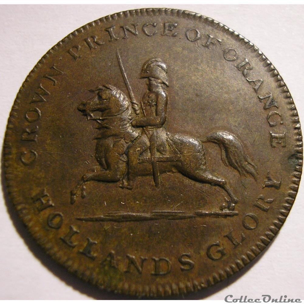 Waterloo 1815 - Crown Prince of Orange Token - Great Britain monnaie monde royaume uni waterloo 1815 crown prince of orange token great britain