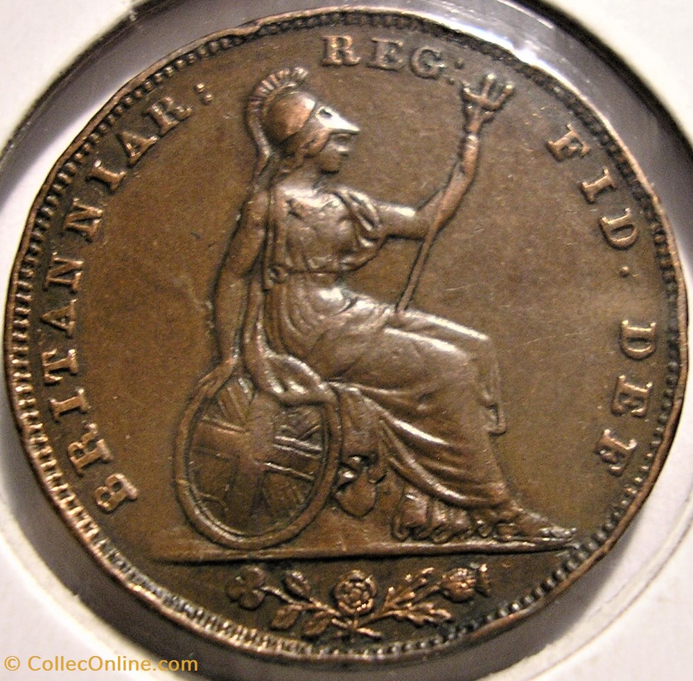 Victoria - One Farthing 1839 - Kingdom of Great Britain 2 monnaies monde royaume uni victoria one farthing 1839 kingdom of great britain