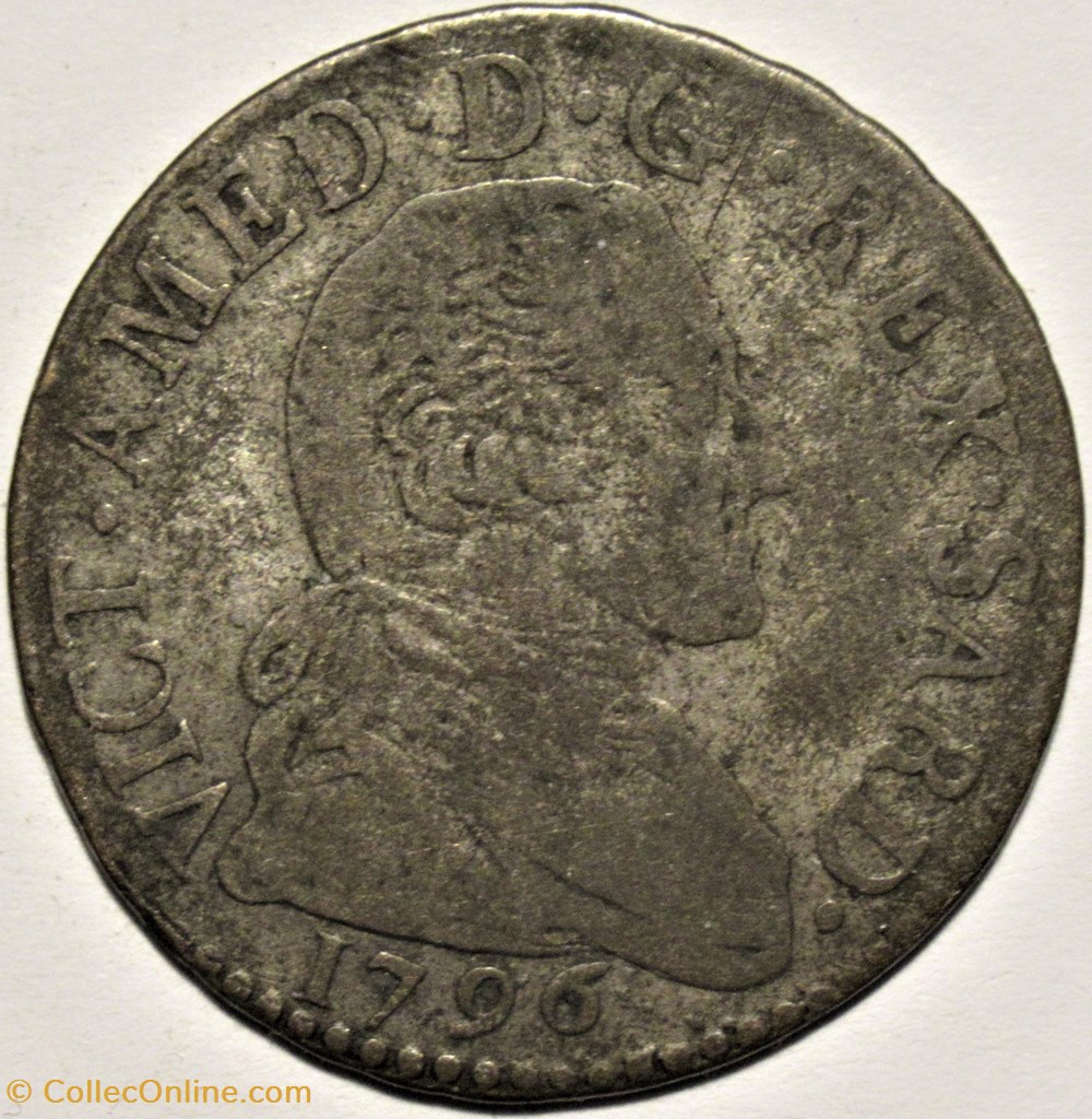 monnaies monde italie 1796 sardegna 20 soldi vittorio amedeo iii di savoia