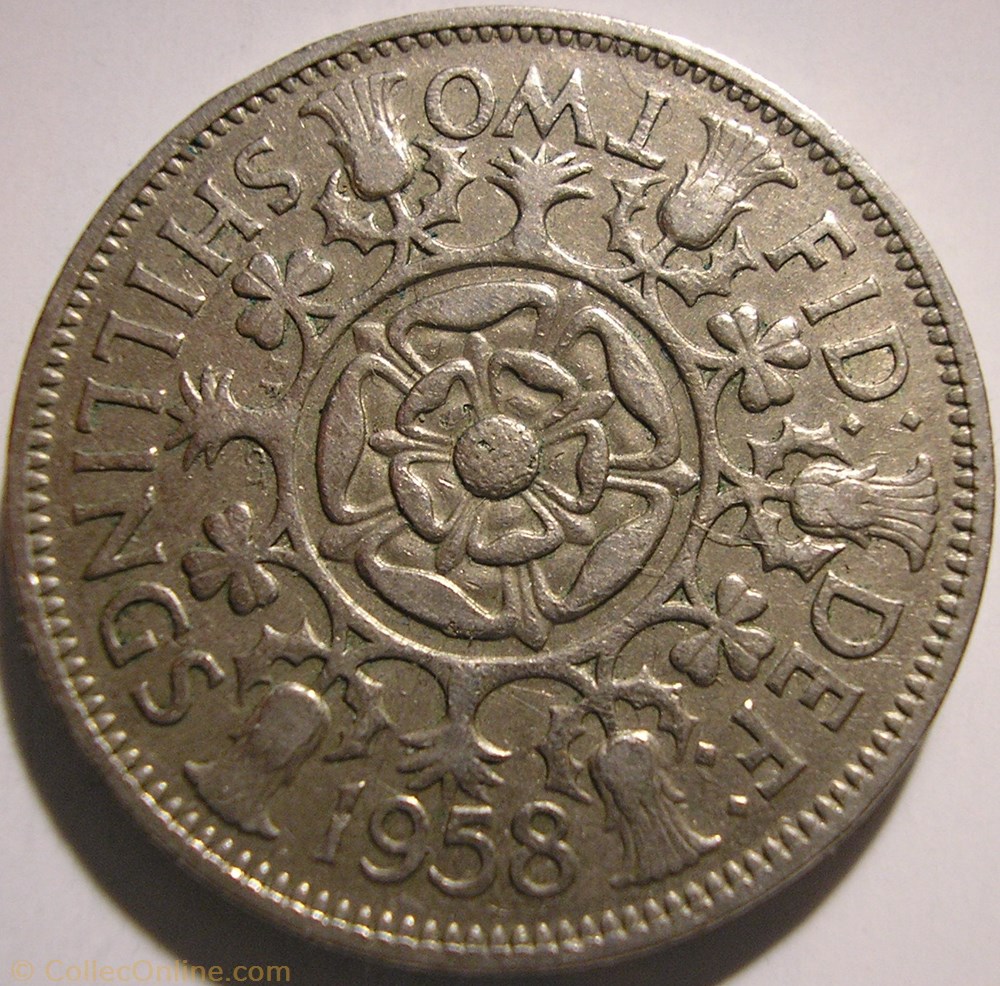 Elizabeth II - 1 Florin 1958 - UK monnaie monde royaume uni elizabeth ii 1 florin 1958 uk
