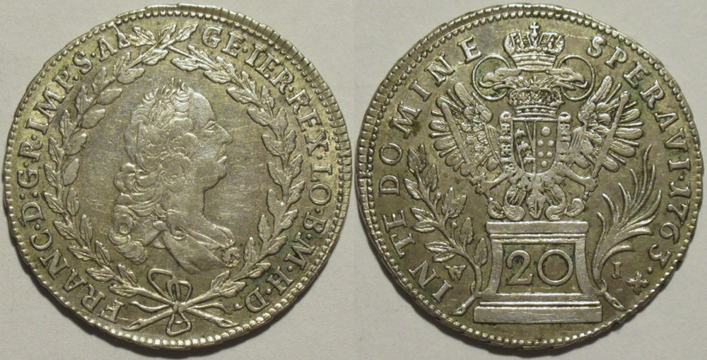 20 Kreuzer 1763 - Francis I of Habsburg-Lorraine monnaies monde autriche 20 kreuzer 1763 francis i of habsburg lorraine