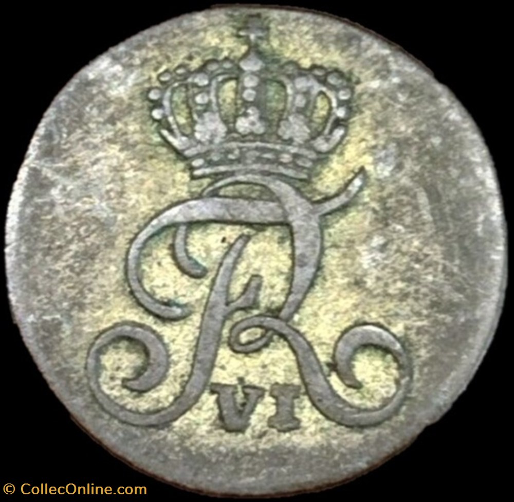 Frederik VI Denmark - 1 Skilling 1809 Altona monnaies monde danemark frederik vi denmark 1 skilling 1809 altona