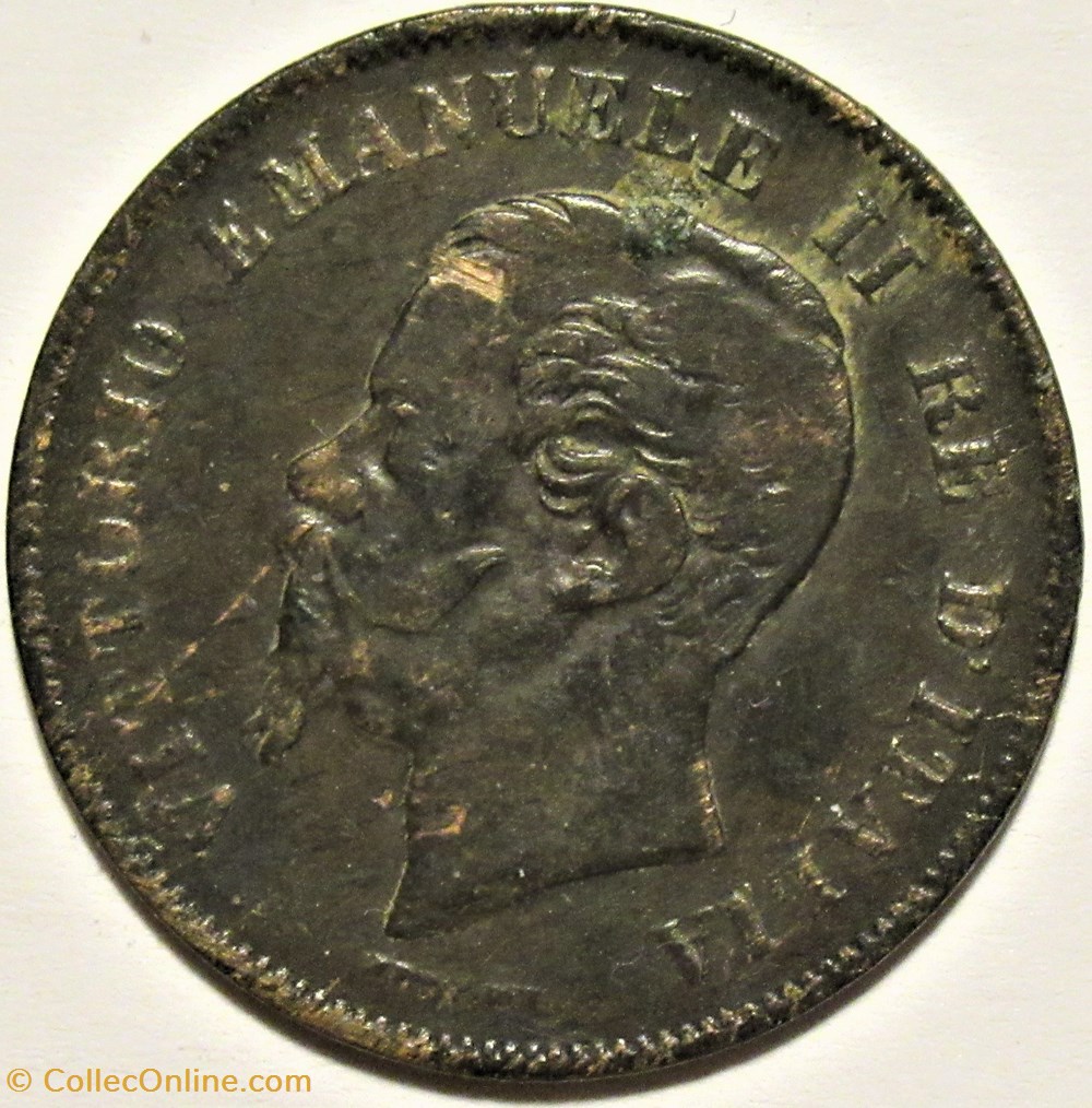 monnaies monde italie 1862 regno italia 5 centesimi napoli vittorio emanuele ii