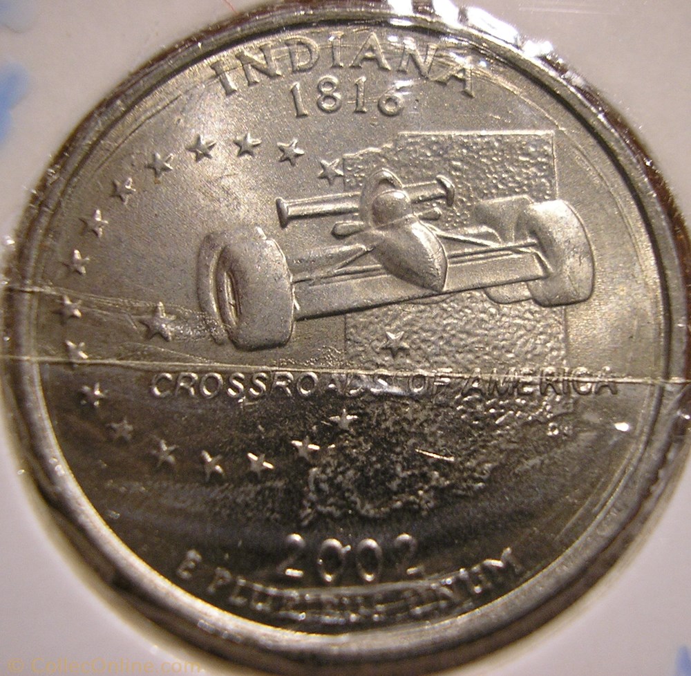 2002 P Quarter Dollar - Indiana State monnaie monde etat uni 2002 p quarter dollar indiana state