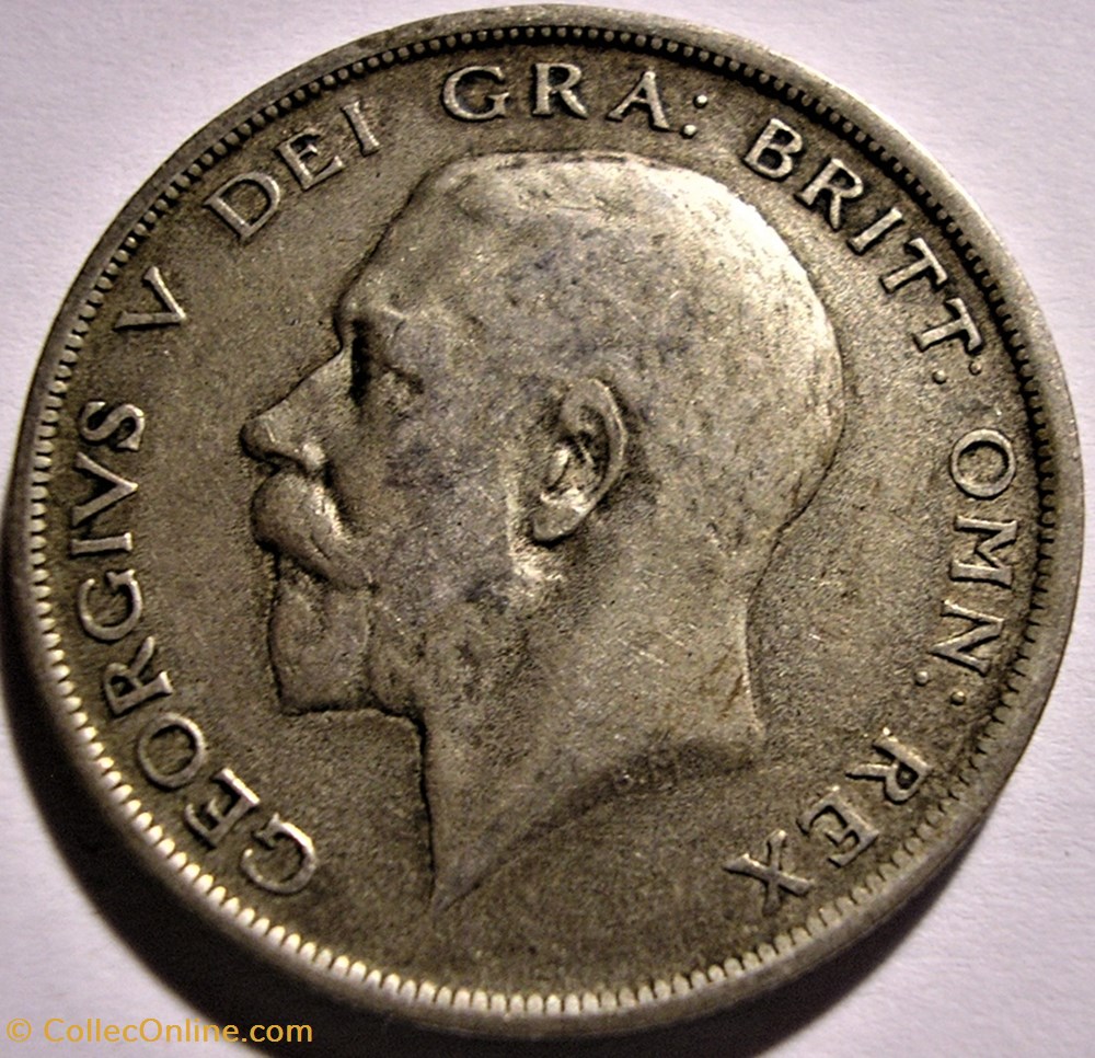 George V - Half Crown 1920 - Great Britain 2 monnaies monde royaume uni george v half crown 1920 great britain