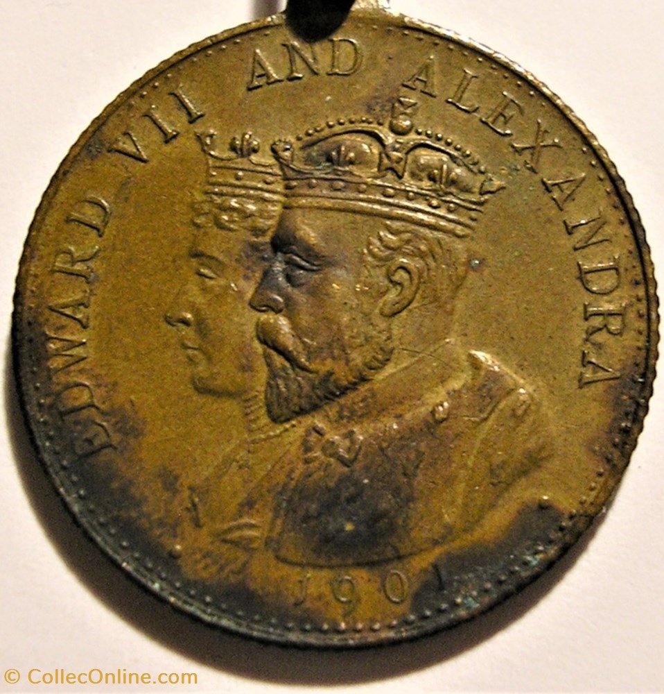 Edward VII & Alexandra - Medallion Accession & Coronation 1901-1902 2 medaille royaume uni edward vii alexandra medallion accession coronation 1901 1902