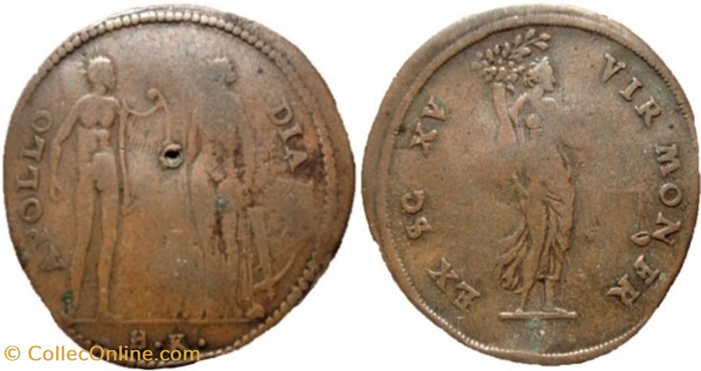 Apollo & Diana - c.1562 Rechenpfennig Nuremberg, Germany monnaies paranumismatique jetons poids apollo diana c 1562 rechenpfennig nuremberg germany
