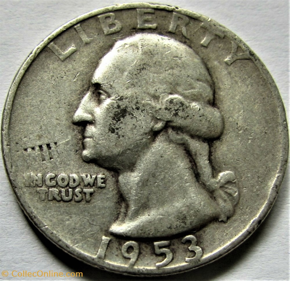 monnaies monde etats unis 1953 denver quarter dollar