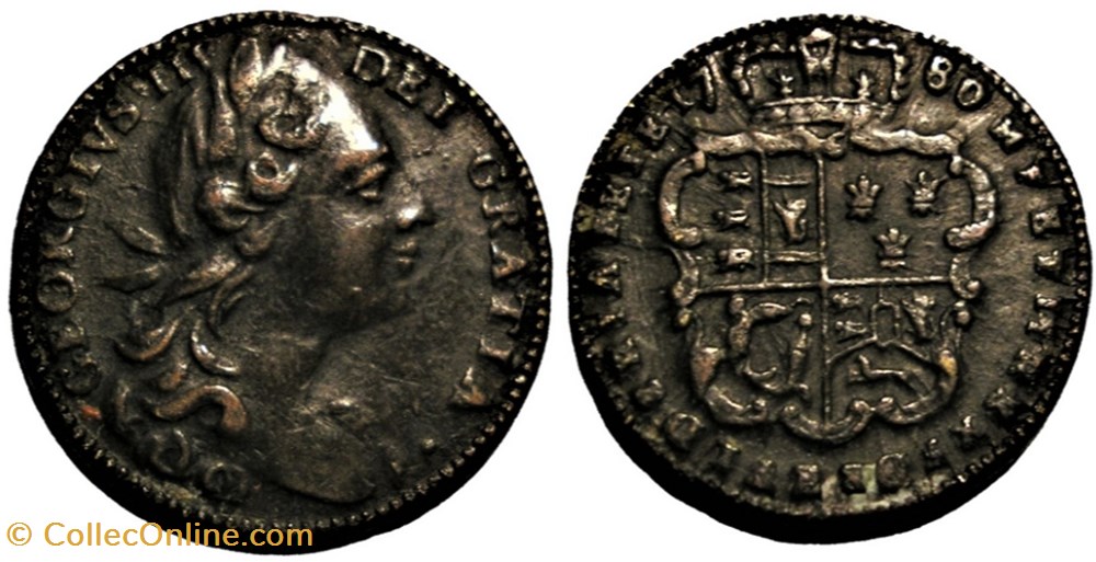 George III - Half Guinea Token 1780 Great Britain monnaie jeton mereaux george iii half guinea token 1780 great britain