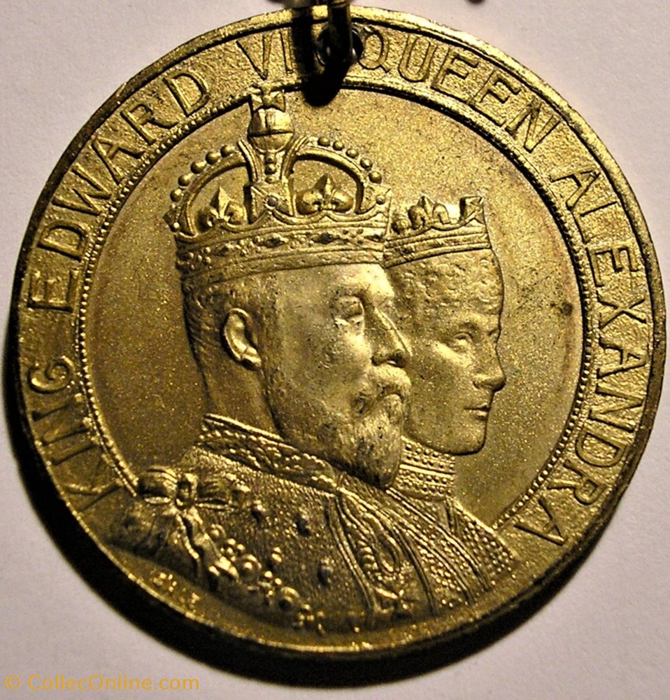 Edward VII & Alexandra - 1902 Coronation Medal - UK 2 medaille royaume uni edward vii alexandra 1902 coronation medal uk