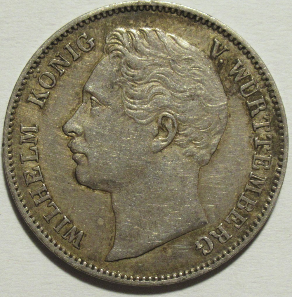Wilhelm I - 1/2 Gulden 1861 - Kingdom of Württemberg monnaies europe medievale a saint empire romain germanique wilhelm i 1 2 gulden 1861 kingdom of wurttemberg