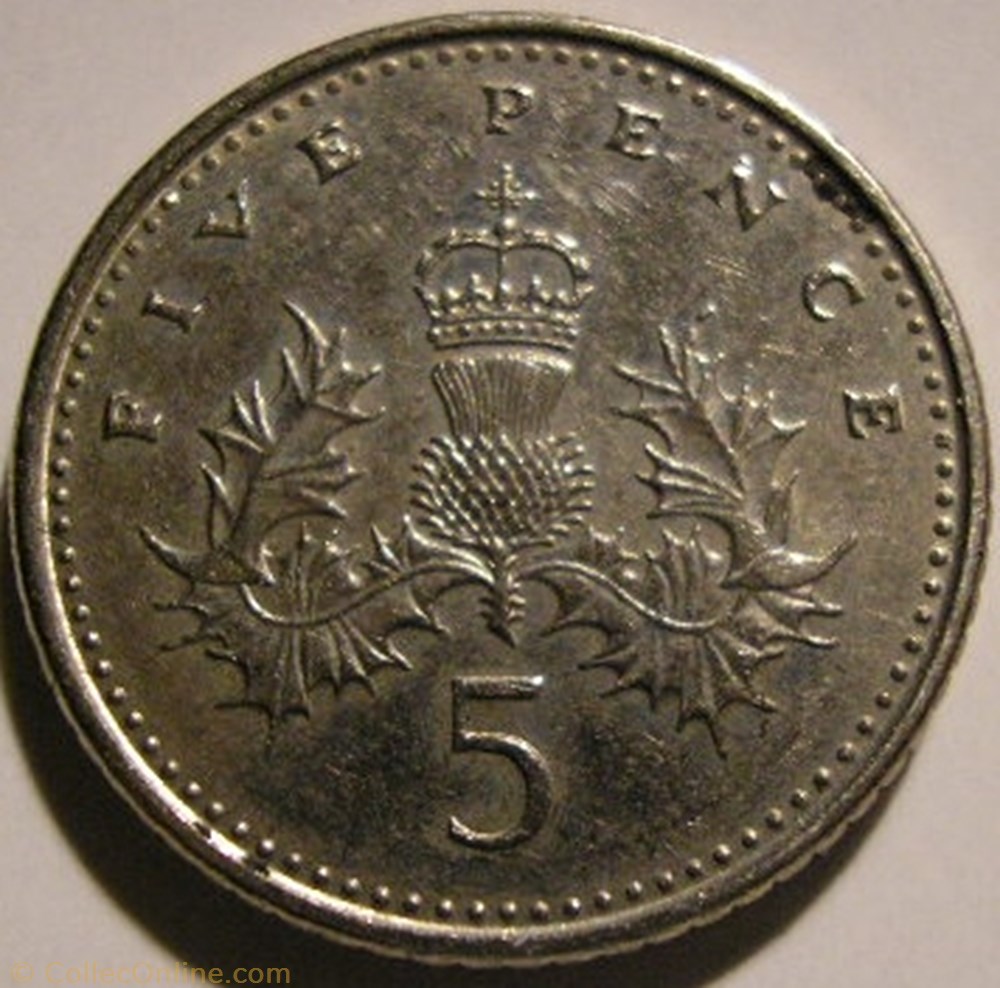 monnaie monde royaume uni elizabeth ii 5 pence 1991 uk