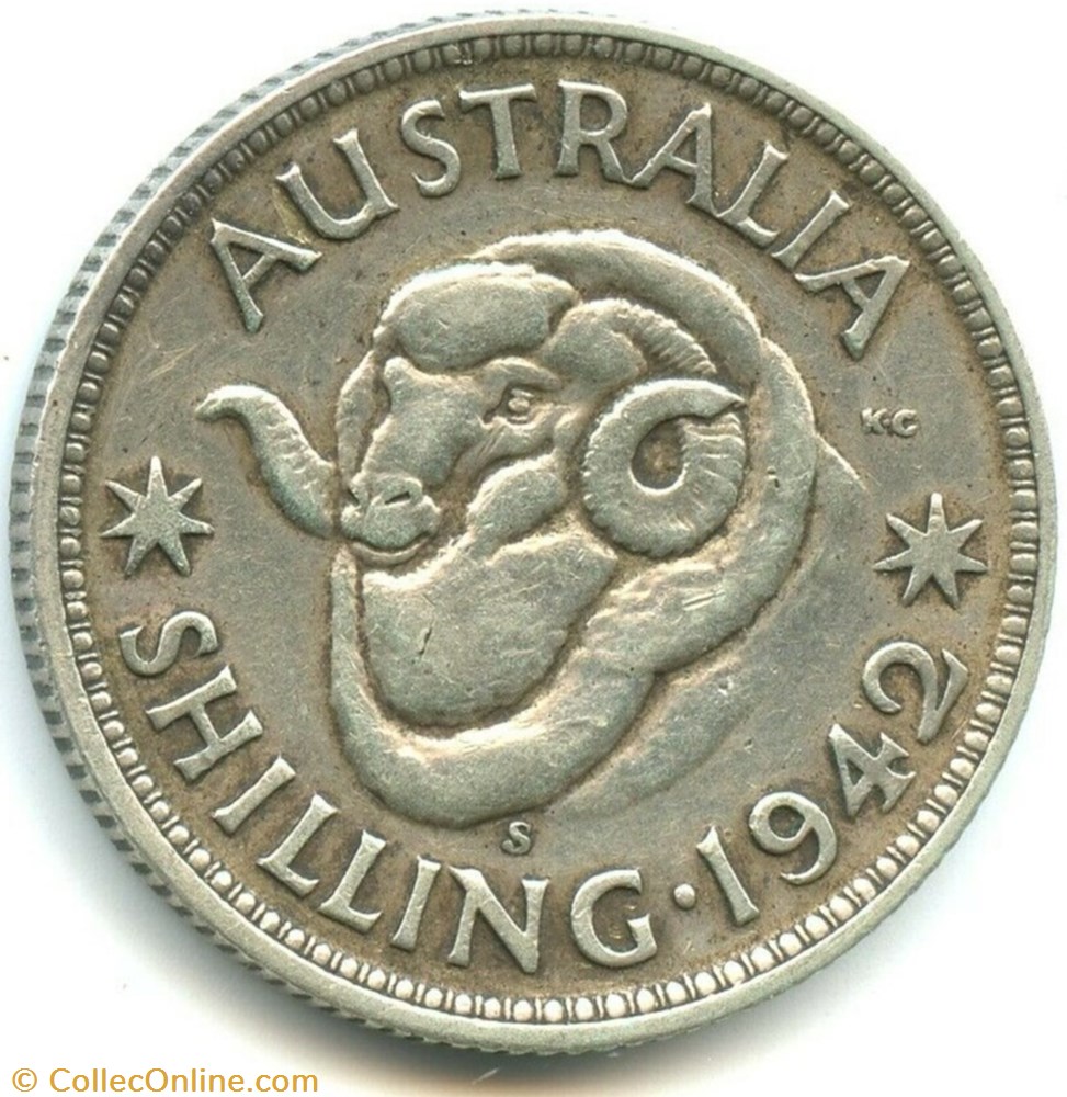 George VI - One Shilling 1942 S - Australia - Coins - World