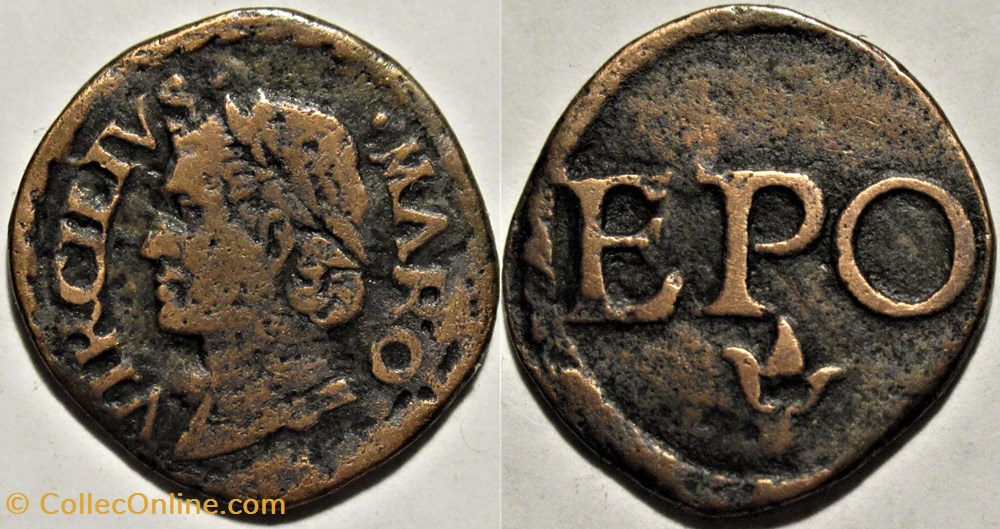 monnaies europe medievale duche mantoue 1478 1484 quattrino motto epo federico i gonzaga